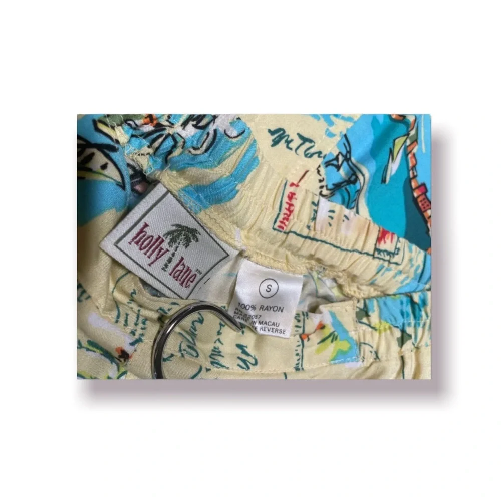 Holly Lane‎ Fairycore Matching Outfit Bohochic Hawaiian Beach Vacation Print Set